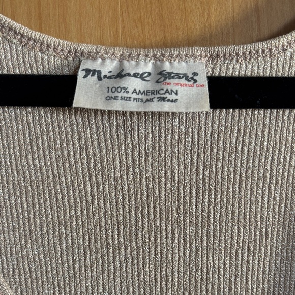 Micheal Stars Chic Beige Sleeveless Top - Picture 2 of 3